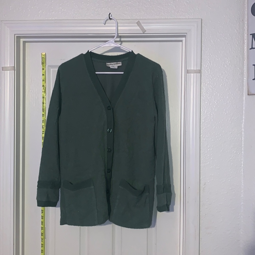 Vintage long sleeve sweater vest, V neck